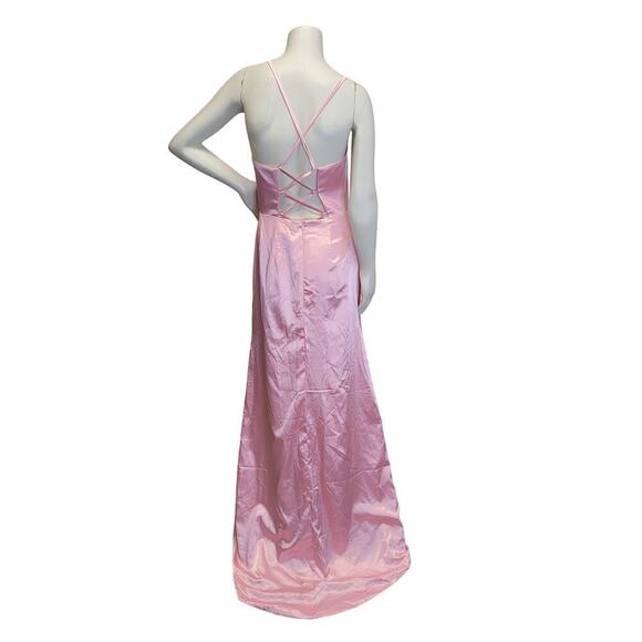 NWT Beautiful Bubblegum Pink Formal Gown Prom Dress Wedding Bridesmaid MOTB - Picture 5 of 11